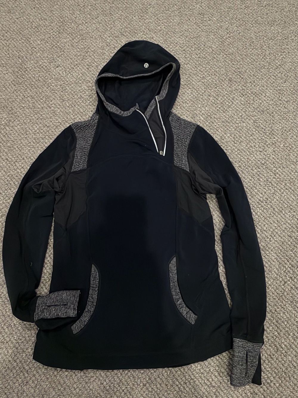 Lululemon Black Hooded Pullover Running
